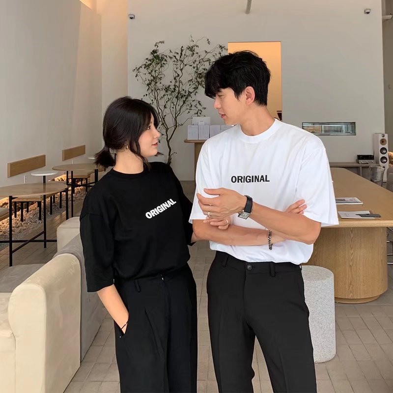 Áo Thun Tay Ngắn Dáng Rộng In Chữ Thoải Mái Thời Trang Mùa Hè Cho Nam Và Nữ