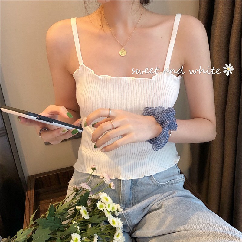 ÁO HAI DÂY LEN TĂM SEXY AL02 | BigBuy360 - bigbuy360.vn