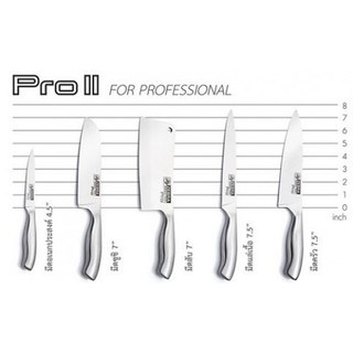 Bộ 5 dao inox 304 nguyên khối cao cấp Zebra Pro II Thái Lan.