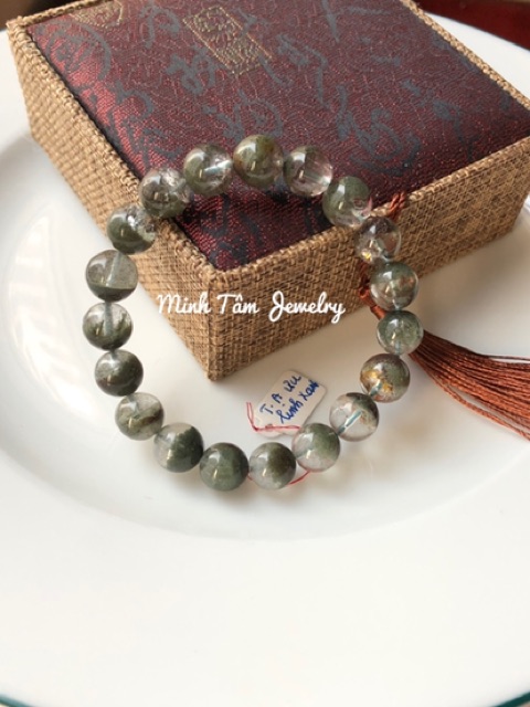 Vòng tay phong thuỷ ưu linh xanh 10 ly-Minh Tâm Jewelry