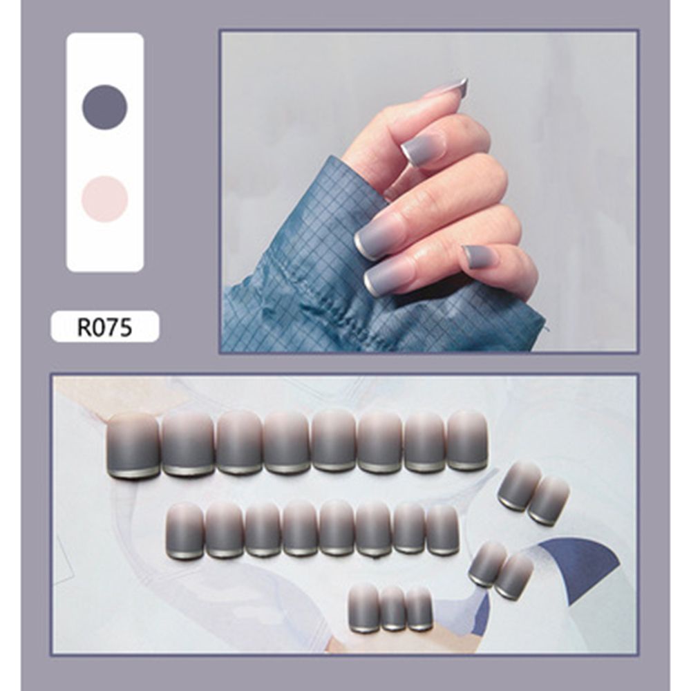 [Hàng mới về] Hộp 24 Móng Tay Giả Đầu Vuông / Tròn Phong Cách Thời Trang Cho Nữ