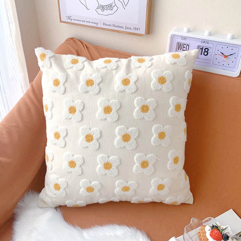 Vỏ Gối Sofa In Hoa Nhiều Màu Sắc Dễ Thương