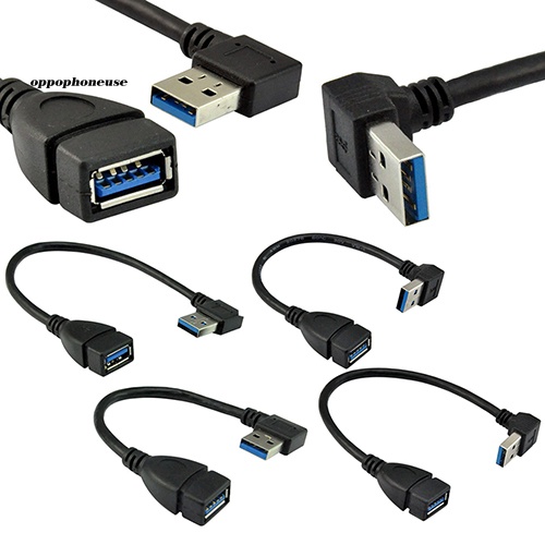 Set 2 Dây Cáp Nối Dài Usb 3.0 Góc / Mở Rộng