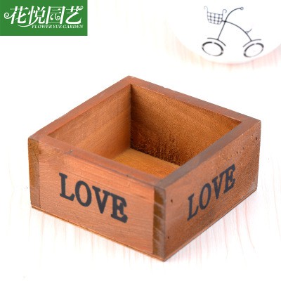 Chậu gỗ trồng cây 10x10x5cm/tiểu cảnh/terrarium