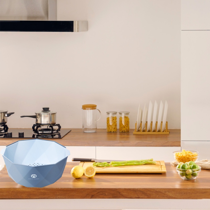 Rổ Nhựa Rửa Rau Củ Quả Hai Lớp Ráo Nước Tiện Dụng Cho Nhà Bếp