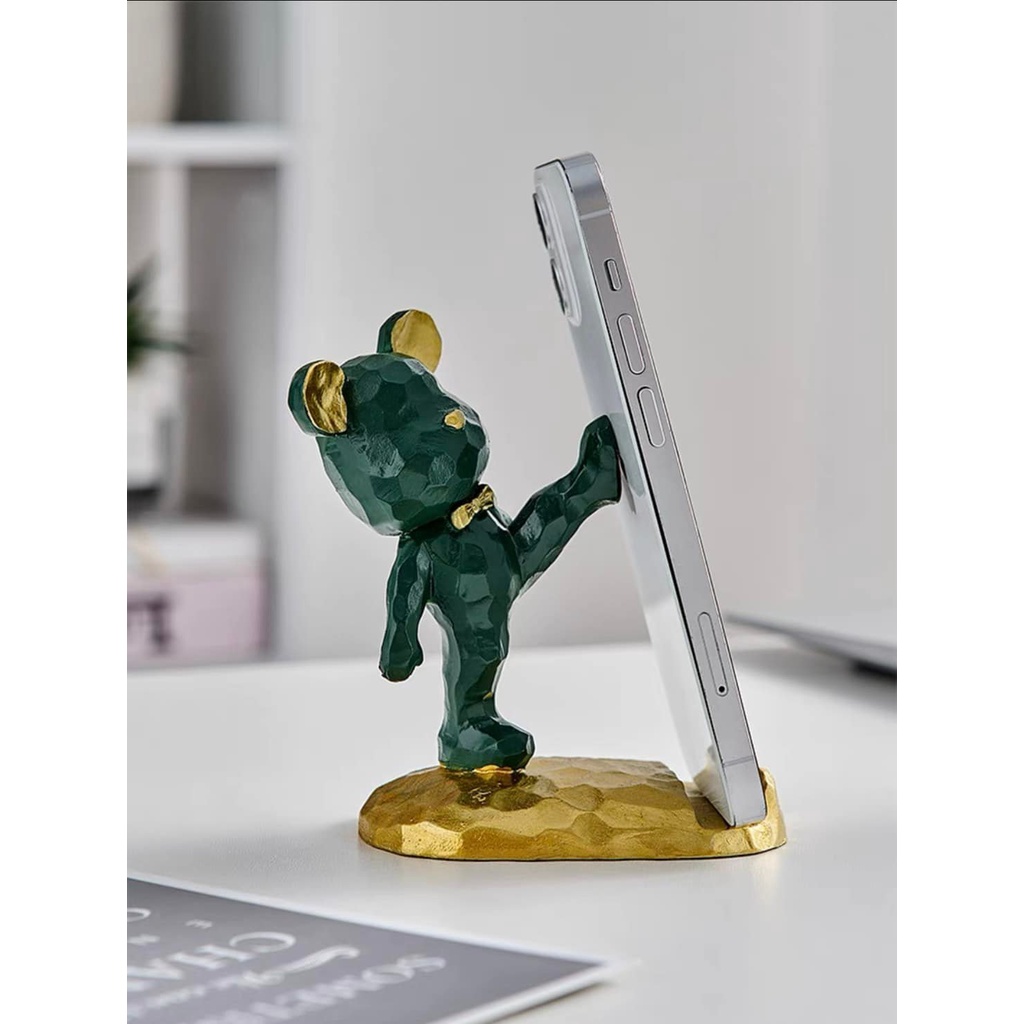 Giá đỡ điện thoại máy tính bảng hình chú gấu hoạt hình siêu kute decor độc đáo