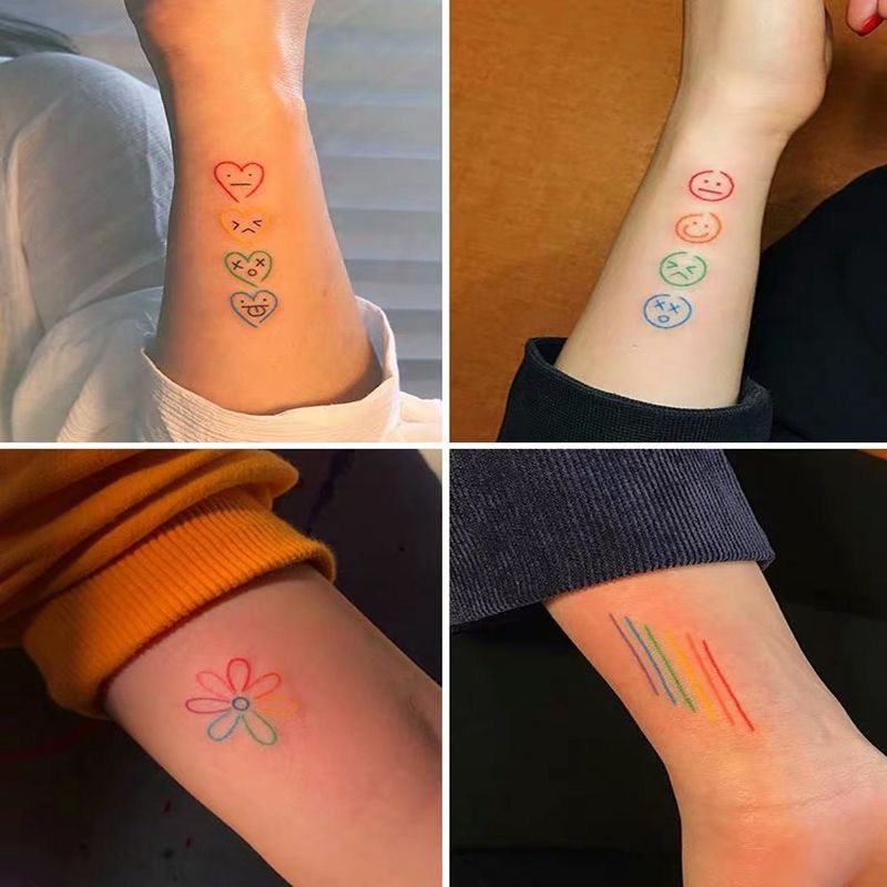 Bộ 30 miếng hình xăm dán trang trí đáng yêu sành điệu