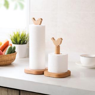 Giá Đỡ Cuộn Giấy Vệ Sinh Bằng Gỗ Trơn Tiện Lợi Dành Cho Nhà Bếp
