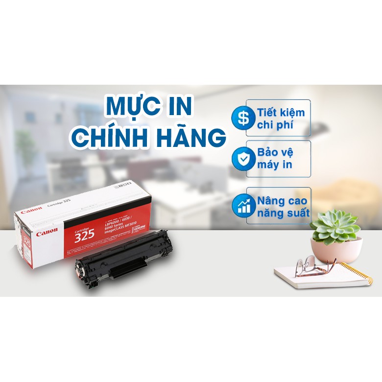 Hộp Mực Canon Laser Trắng Đen Cartridge Canon 325 Chính Hãng dùng cho máy LBP 6030/ 6030W/ MF3010