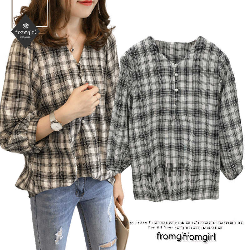 Áo Khoác Sơ Mi Nữ Tay Lửng Kẻ Sọc Caro Thời Trang