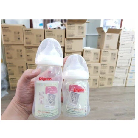 ♥ĐỦ SIZE♥ Bình Sữa Pigeon Cổ Rộng PP Plus 160ML/260ML/330ML