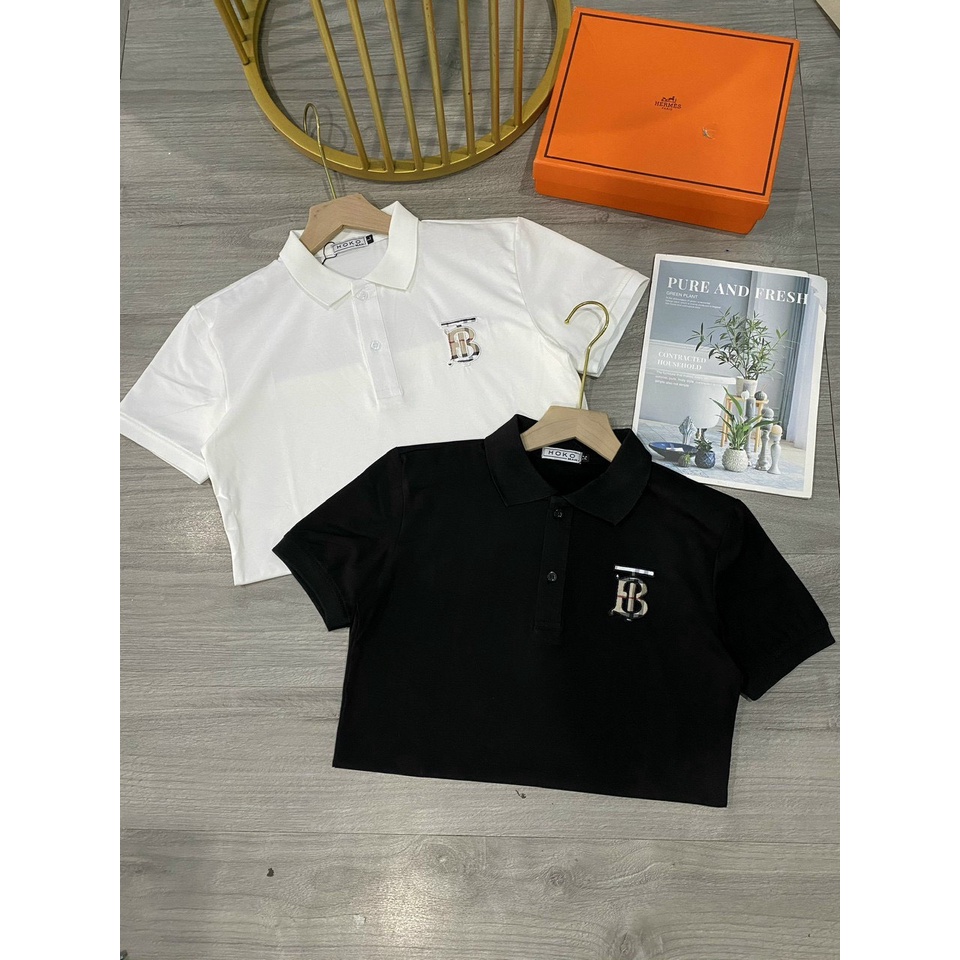 Áo thun cổ trụ BURBERRY