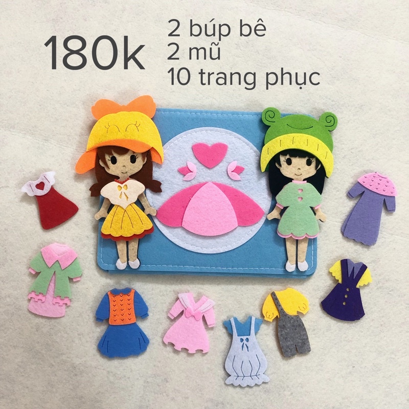 Sách vải thời trang - Quà cho bé yêu 150k 10 trang phục - Sổ tay cơ bản