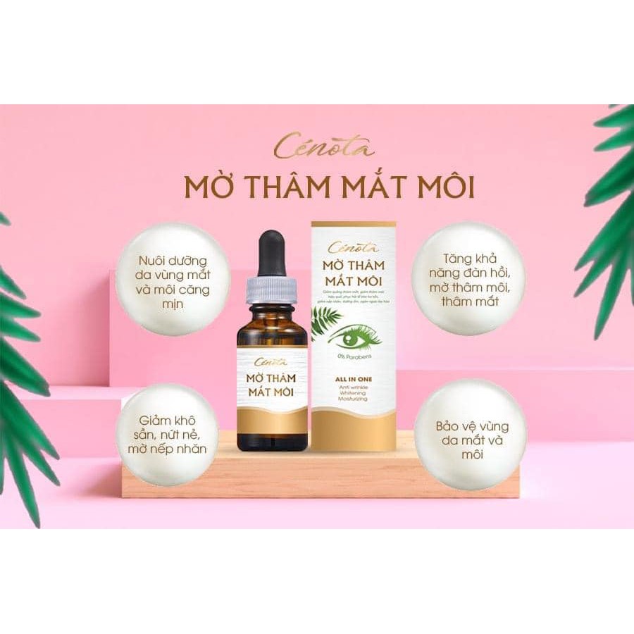 Serum mờ thâm mắt môi cỏ mộc Cenota, serum mờ thâm chiết xuất thảo dược thiên nhiên