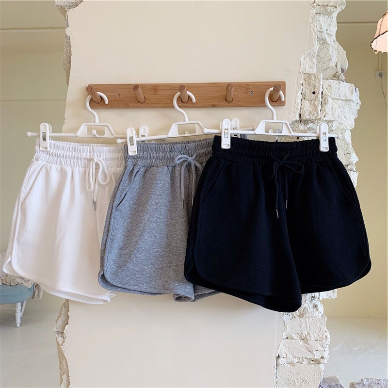 Quần Đùi Nữ Buộc Dây Short Ngắn Trơn 4 Màu Mặc Ở Nhà Buộc Dây Phong Cách Thể Thao - Vietstar