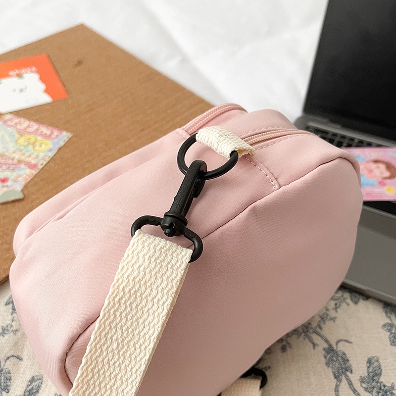 Túi Đeo Chéo Vải Oxford Kiểu Vuông Nhỏ Họa Tiết Hoạt Hình Dễ Thương