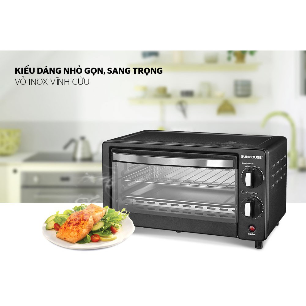 LÒ NƯỚNG 10L SUNHOUSE SHD4206  tiết kiệm an toàn