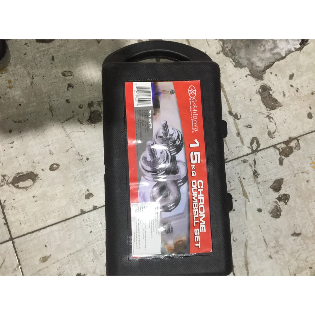 Tạ Tay 15kg Tháo Lắp mạ Crom hàng có hộp cao cấp