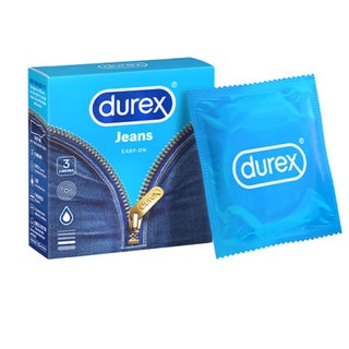 Bộ 3 Bao cao su Durex Jeans hộp 3 bao  Kiểu dáng hiện đại, ôm sát vừa vặn