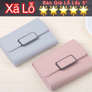 ⚡️𝐅𝐑𝐄𝐄𝐒𝐇𝐈𝐏⚡️ Ví nữ ngắn khoá vuông Hàn Quốc VN07