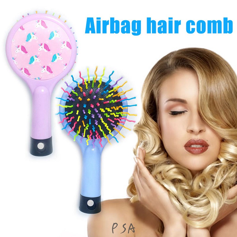 Rainbow Volume Anti-static Magic Hair Straight Massage Comb Brush Styling Tool