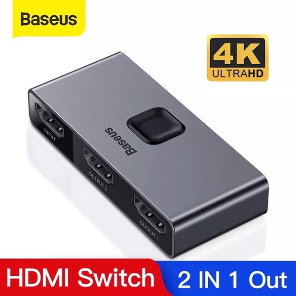 Thiết bị chia cổng HDMI 2 chiều Baseus Matrix HDMI Switcher(2 Devices to 1 Screen or 1 Device to 2 Screen, Support 4K30