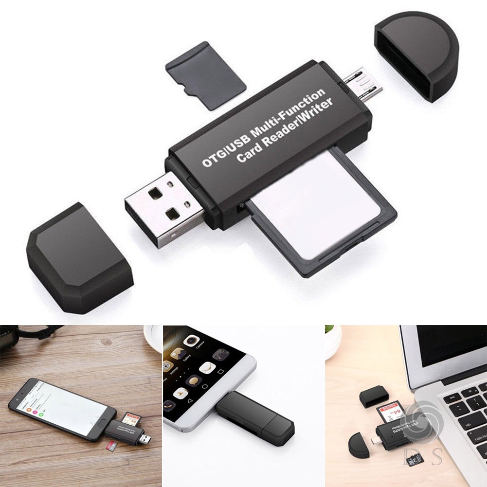 Đầu Đọc Thẻ Nhớ Sd Otg Đa Năng Cổng Usb 2.0 Cho Điện Thoại Android