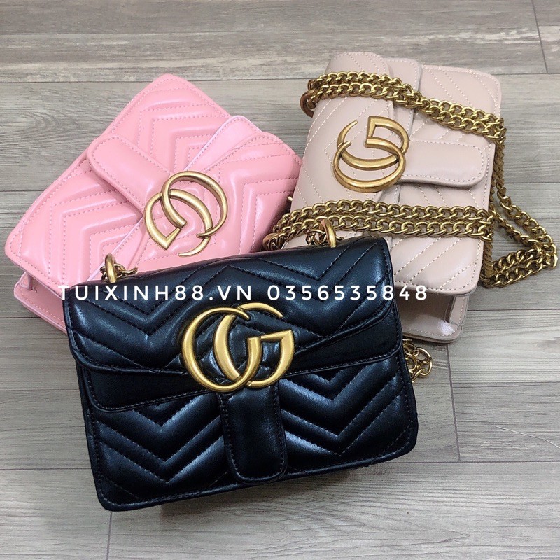 [Mã FAMAYWA2 giảm 10K đơn từ 50K] Túi xách nữ khoá chữ GG thời trang Hàn Quốc đẹp đeo chéo giá rẻ cao cấp | BigBuy360 - bigbuy360.vn