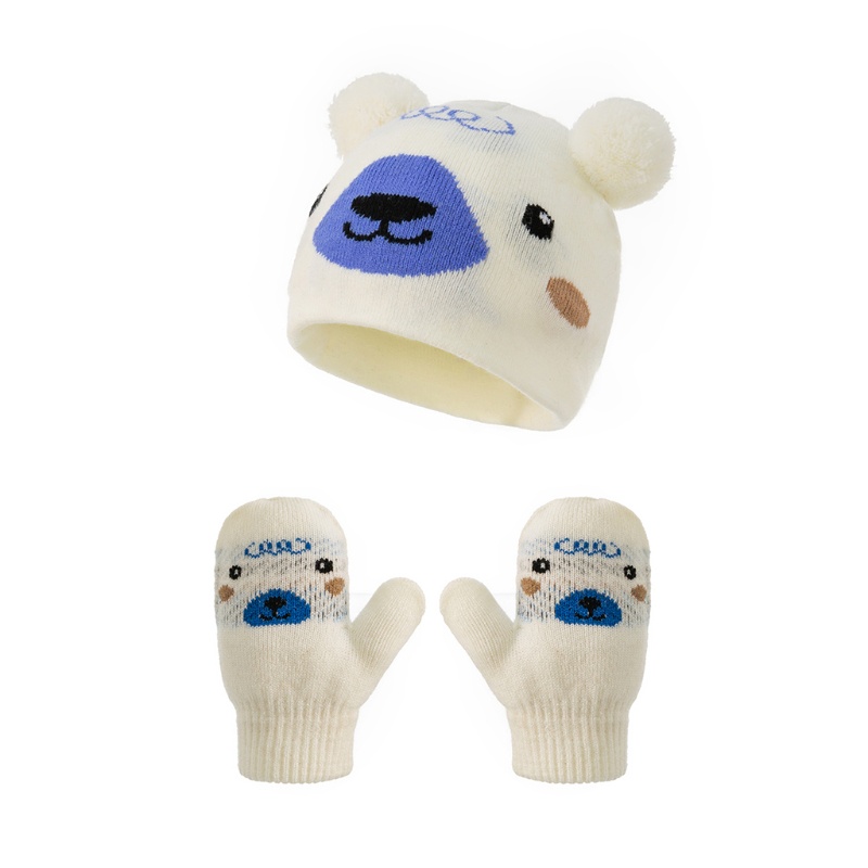 Mũ Beanie Dệt Kim Mềm Mại Giữ Ấm Mùa Đông Dễ Thương Cho Bé