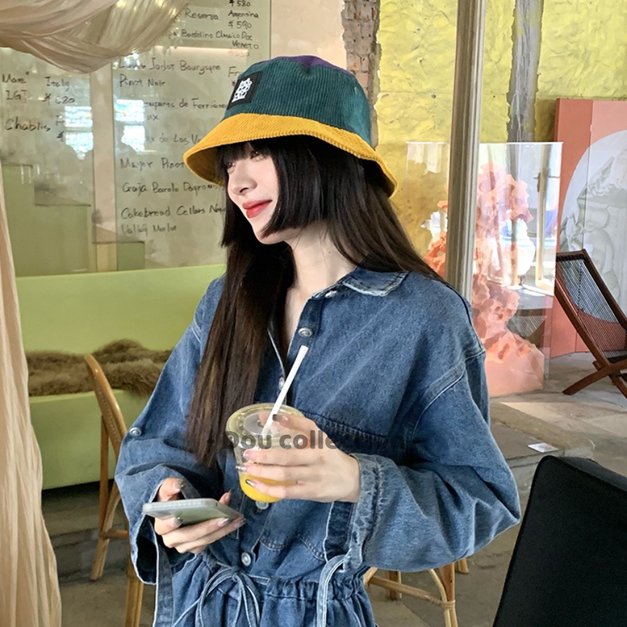 [Nowship2h] Mũ bucket retro nam nữ unisex vành ngắn họa tiết Mèo May Mắn phong cách Nhật Bản Chất Liệu Cotton - Mã NV037