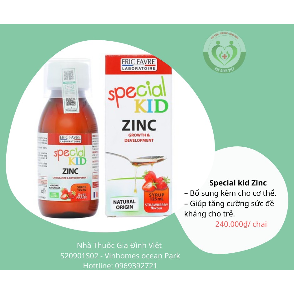 Special kid ZinC là Thực phẩm bổ sung kẽm cho bé