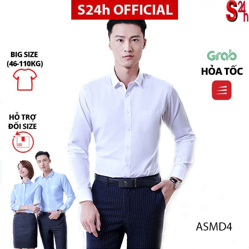 Áo sơ mi nam cotton dài tay có túi Cao Cấp ASMD4
