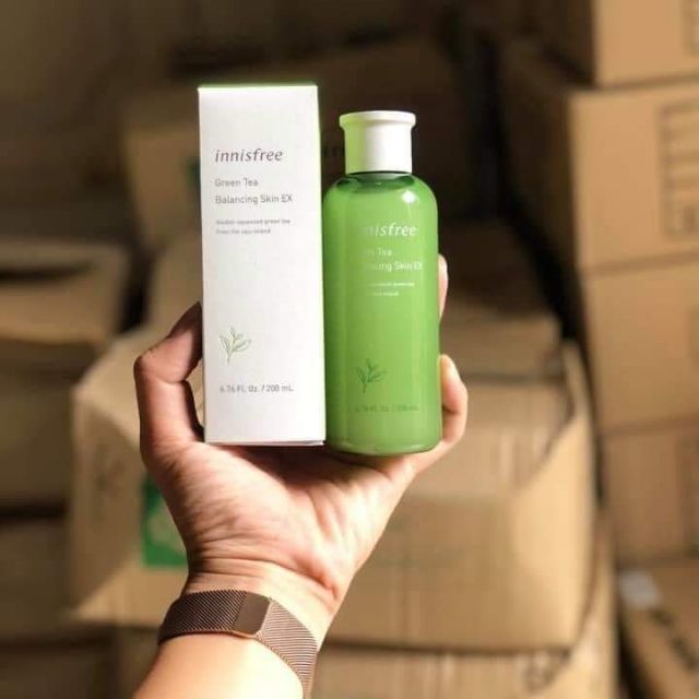 [Màu Xanh] Nước hoa hồng trà xanh Innisfree green tea balancing skin EX