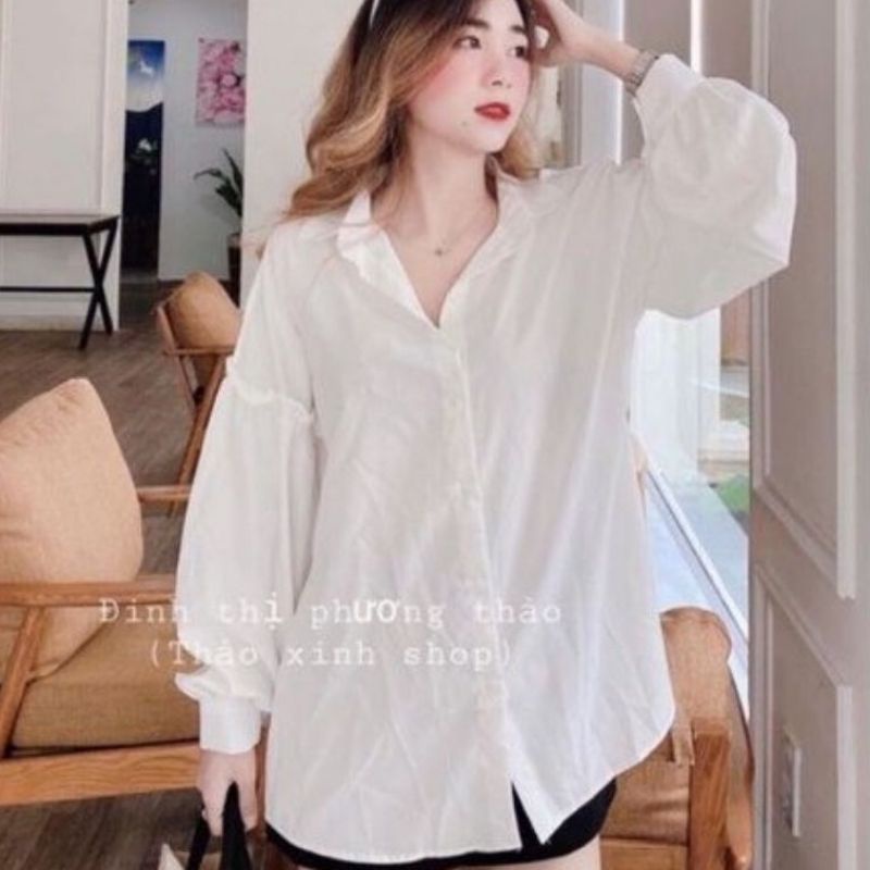 Áo sơ mi tay phồng phôm rộng Xinh Xắn_PCLOAI1
