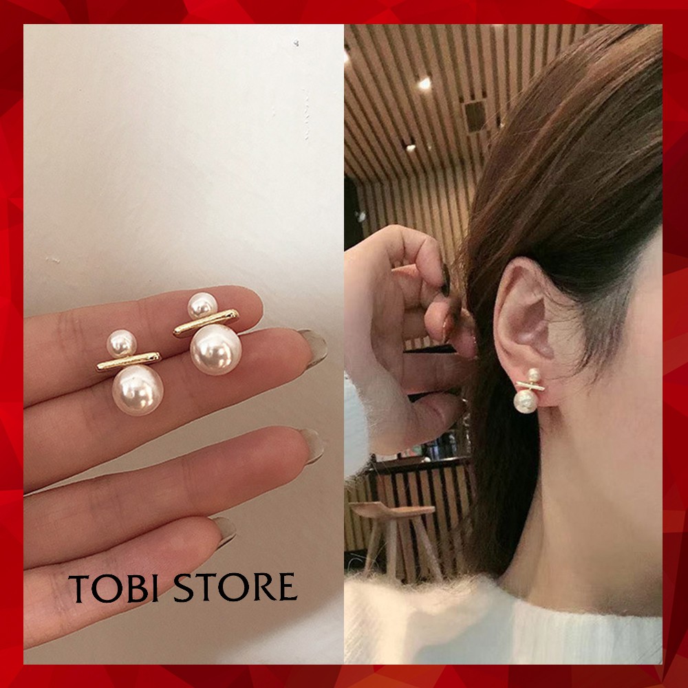 Khuyên tai ngọc trai nhân tạo TOBI STORE đơn giản dễ thương sang trọng TB319