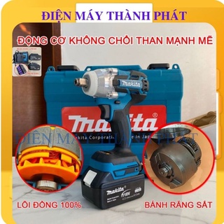 Máy siết bulong Makita 118V bắn bắt siết ốc cầm tay giá rẻ 100% đồng không chổi than 2 Pin 10 Cell