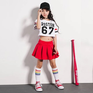 Quần Áo Nhảy Zumba Trẻ Em ZB06 Set chân váy phối áo croptop