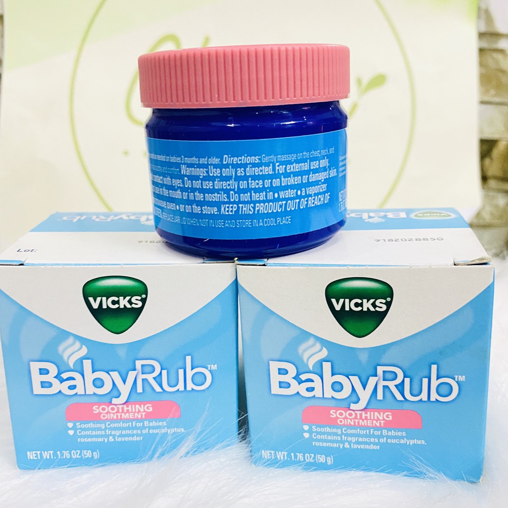 Dầu bôi ấm ngực Vicks Baby Rub (babyrub) babyblasam