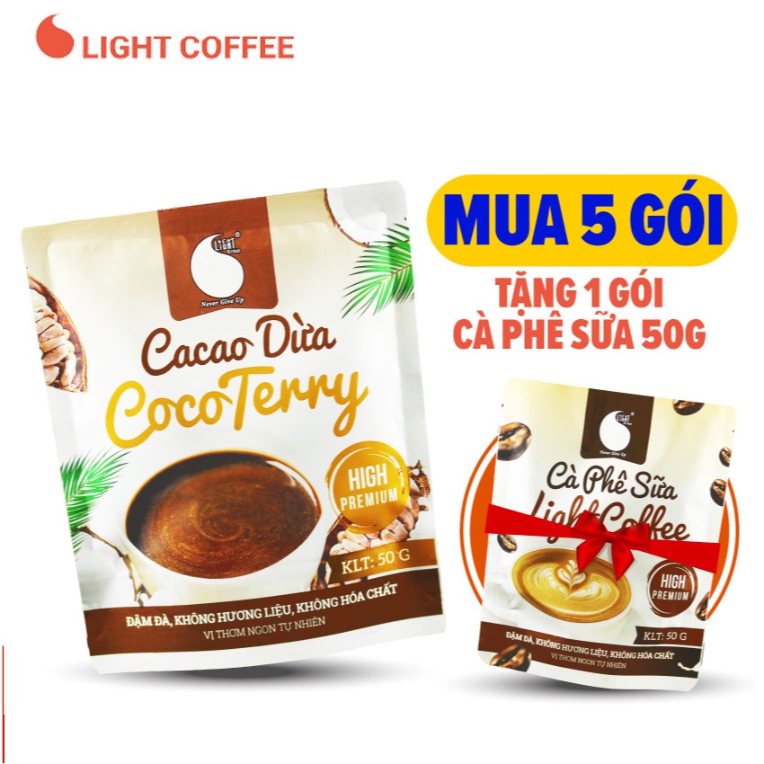 [Mã BMBAU50 giảm 7% đơn 99K] Gói 50g - Cacao sữa dừa CocoTerry thơm ngon