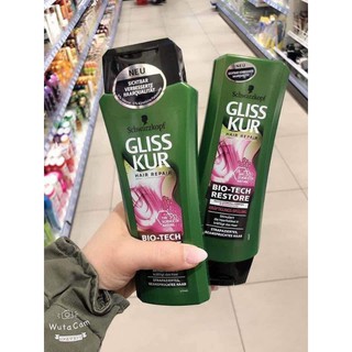 (gom off)Cặp gội xa Gliss Kur Bio tech Đức