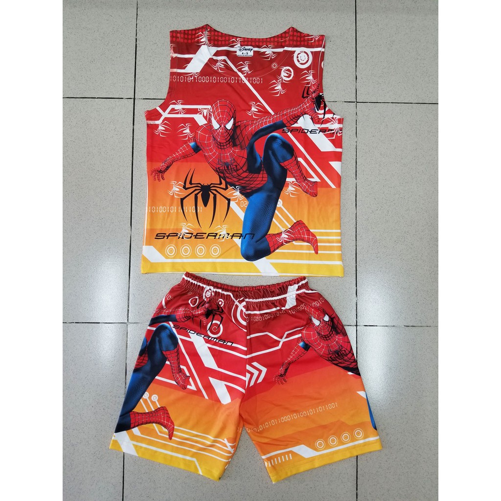 Bộ thun cotton Thái lạnh in người nhện spiderman size đại