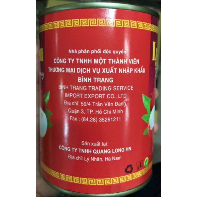 Vải thiều Thanh Hà đóng hộp / Vải lon Bitraco 565gr 👍 Trái dày, giòn, ngọt thanh ✅ Topping | BigBuy360 - bigbuy360.vn