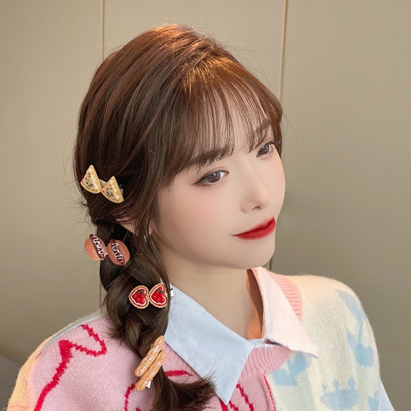 Kẹp Tóc Hình Bánh Mì / Pizza / Hot Dog Dễ Thương Cho Nữ