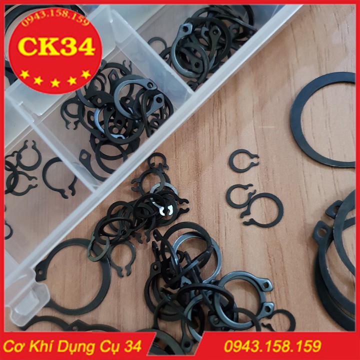 Phanh trục, vòng lò xo, vòng phe, phe gài trục, vòng chặn ngoài, long đen, vòng đệm 225pc