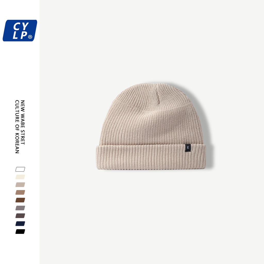 Mũ Len Dệt Kim In Chữ K Đơn Giản Bảo Vệ Tai Thời Trang Mùa Đông Phong Cách Hàn Quốc Cho Nam Và Nữ