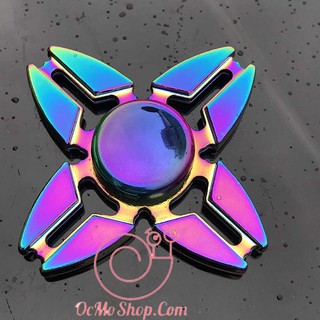 Con quay Finger Spinner 4 cánh phản quang kim loại cao cấp