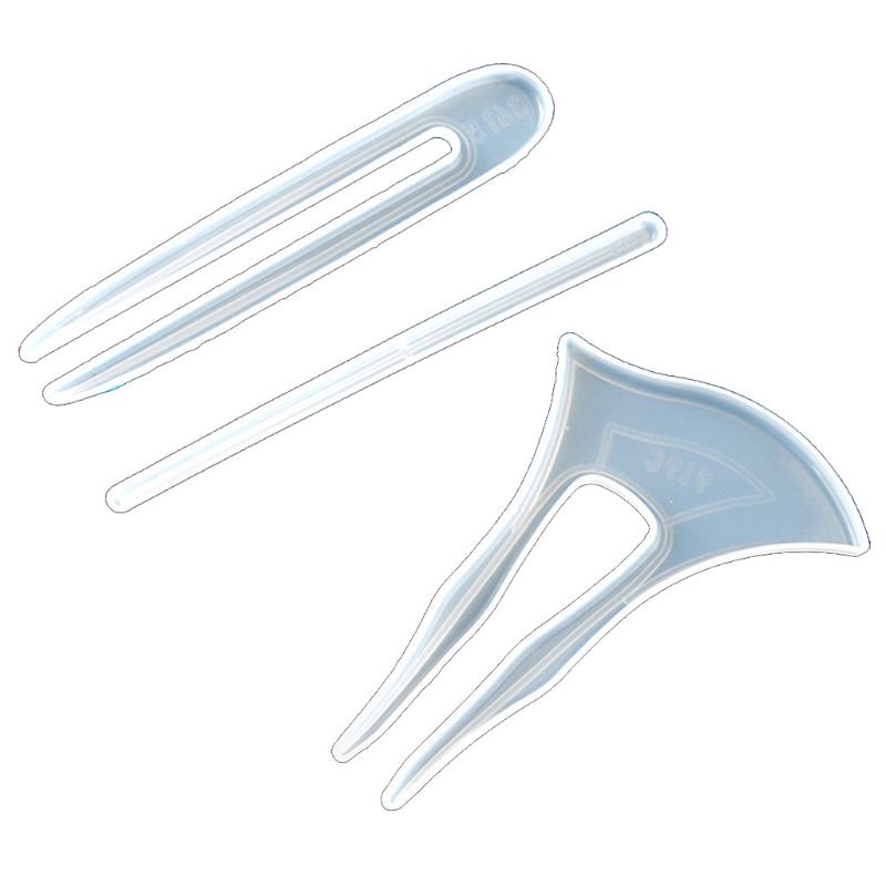 Set 3 Khuôn Silicone Làm Trâm Cài Tóc Tiện Lợi