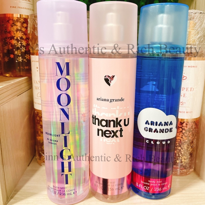 Auth_ THANK U NEXT | MOONLIGHT | SWEET LIKE CANDY | ARIANA CLOUDS | ARI BY ARIANA - Xịt Thơm Body Mist Ariana Grande