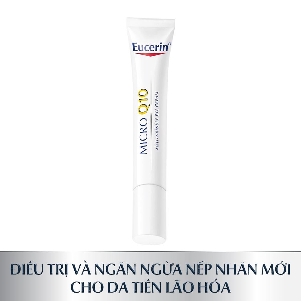 [CHÍNH HÃNG - DƯỢC MỸ PHẨM] Kem Dưỡng Ngăn Ngừa Nếp Nhăn Vùng Mắt Eucerin Q10 Active Anti-Wrinkle Eye Cream 15ml