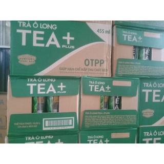 [HOẢ TỐC] Trà Ô Long TEA+ plus 455ml (Thùng 24 chai) (Date xa)